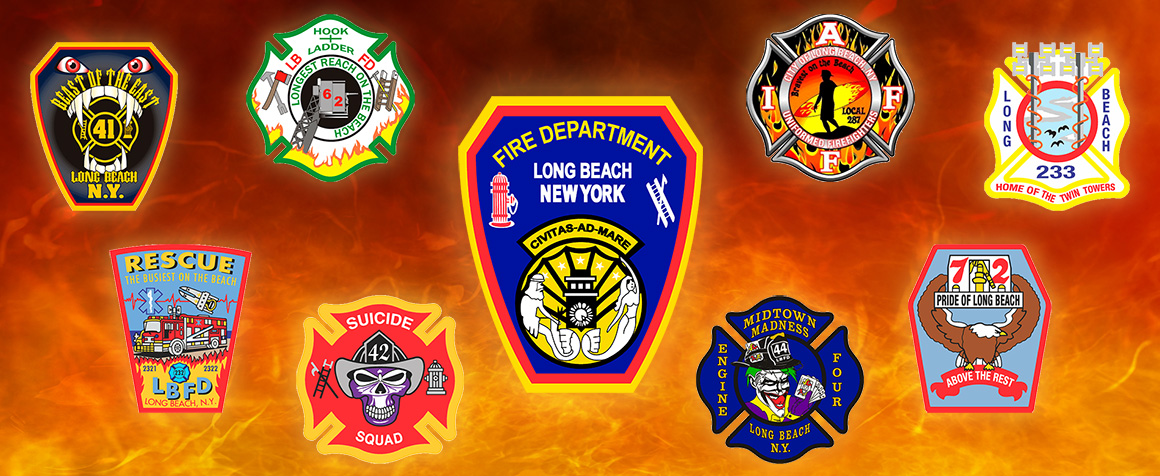 Long Beach NY Fire Dept. Badges